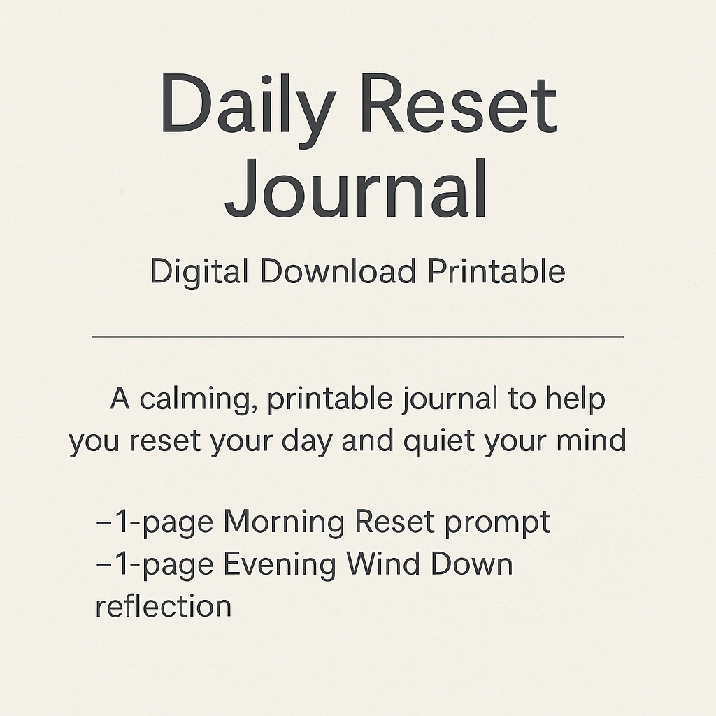 Daily Reset Journal – Digital Download
