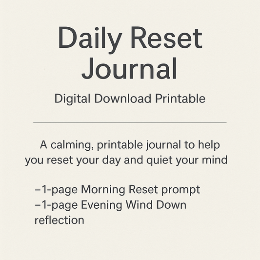 Daily Reset Journal – Digital Download
